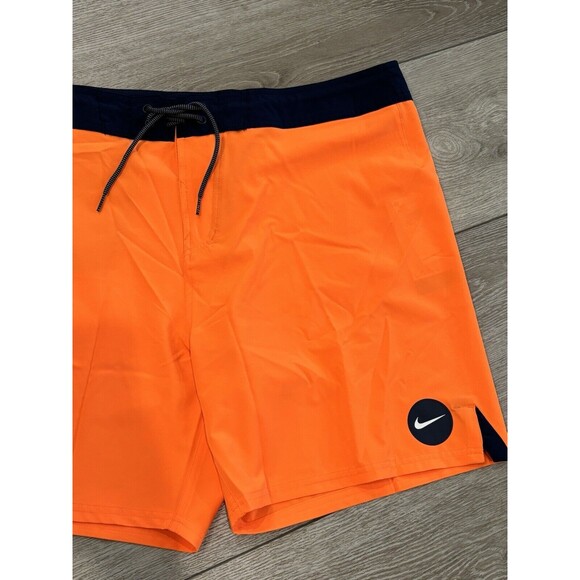 Nike Swim Boardshort Men's Size 38 Essential Vital Swim Trunks Orange - Picture 2 of 6
